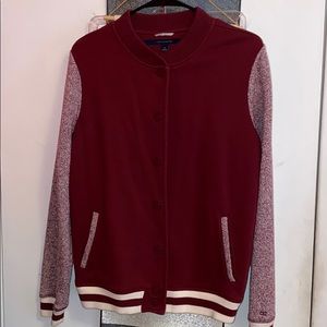 Tommy Hilfiger bomber jacket burgundy